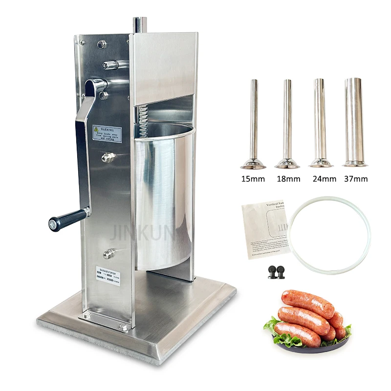 Manual Model Sausage Stuffer 10L Capacity Homemade Sausage Maker Stainless Steel Vacuum Enema Machine Factory Direct