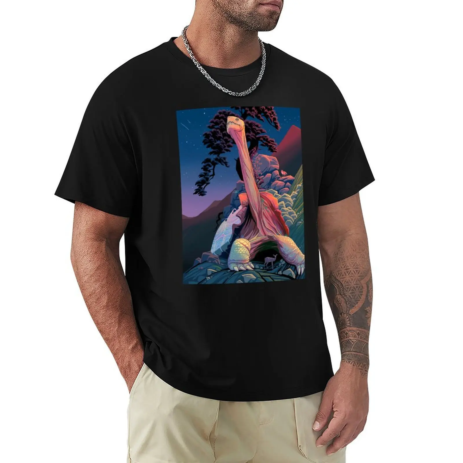 Tortoise Mountain T-Shirt Fitness Training Breathable Tee