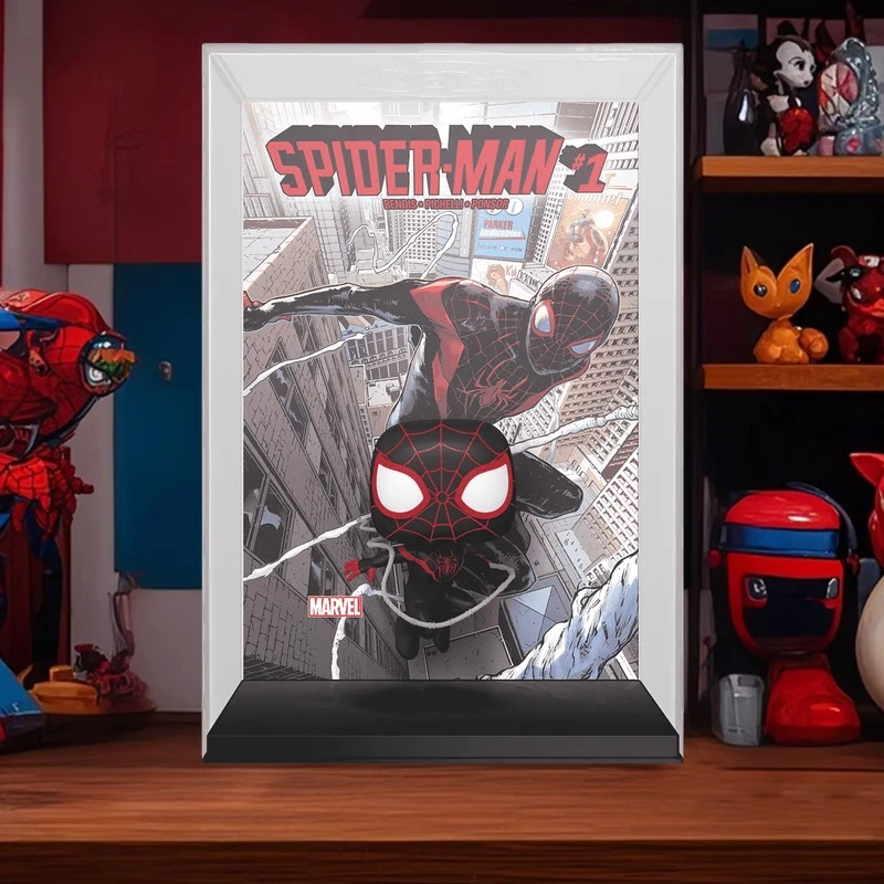 

Genuine Edition FUNKO POP Marvel Comics Commemorative Cover: Spider-Man，Deadpool Anime Ornament Model Toys Collectible Model