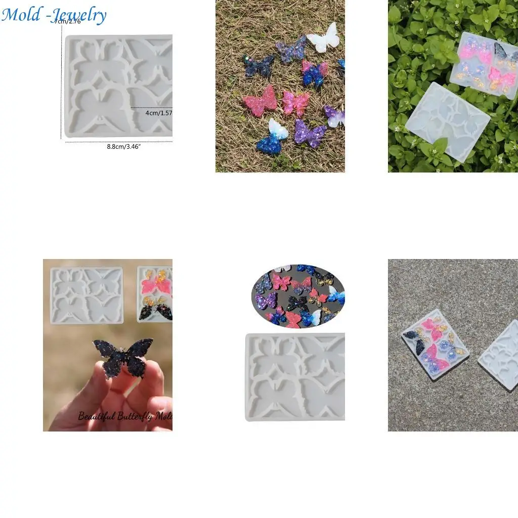 

69HB Crystal Epoxy Resin Mold Earrings Pendants Casting Silicone Mould DIY Crafts