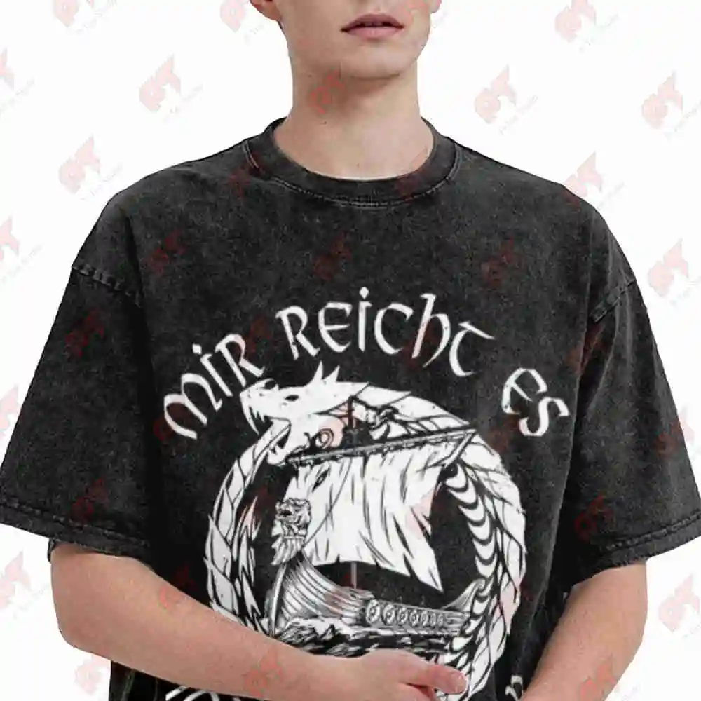 Viking Raider I've Had Enough I'm Going To Raid Dragon Ship Vintage Washed Tee Pure Cotton T-Shirt