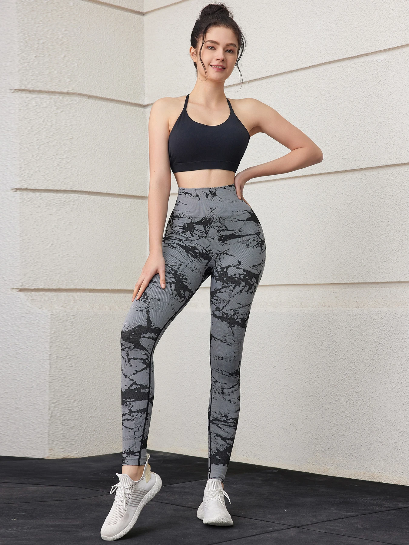 2024 New Print High Waist Gym Leggings Women Seamless Fitness Sport Pants Skinny Stretch Casual  Leggings Of Women