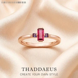 Ring Stone Baguette Cut,Europe Style Rose Gold Fine Jewerly For Women,2022 Brand New Gift In 925 Sterling Silver