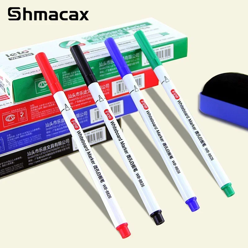 

12pcs 0.5mm Dry Erase Markers Whiteboard Marker Pen Office School White Board Stationery Extra Fine Tip Multicolour