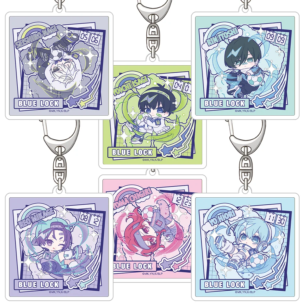 الأزرق قفل يويتشي Isagi رين إيتوشي سيشيرو ناجي هيوما شيجيري ريو ميكاجي يو هيوري الرسمية HD سلسلة مفاتيح مصنوعة من الأكريليك حقيبة قلادة الهدايا #1