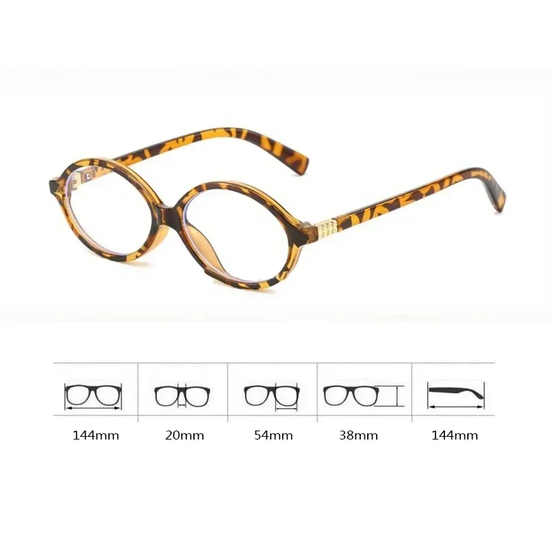 Gafas ovaladas con montura pequeña Retro para mujer, anteojos lisos coreanos, antiluz azul, protección ocular, gafas ópticas para mujer