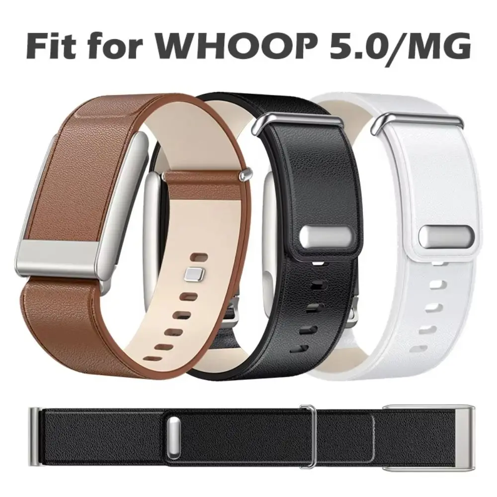 

High Quality Replacement Leather Strap Genuine Leather Adjustable Wristband Watchband for Whoop 5.0/MG