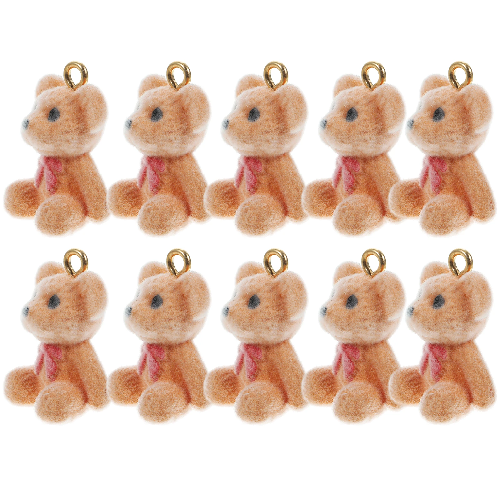 

10pcs Bear Earring Pendant Jewelry Charms DIY Necklace Pendants Resin Bracelet Accessories Making Crafts Gifts