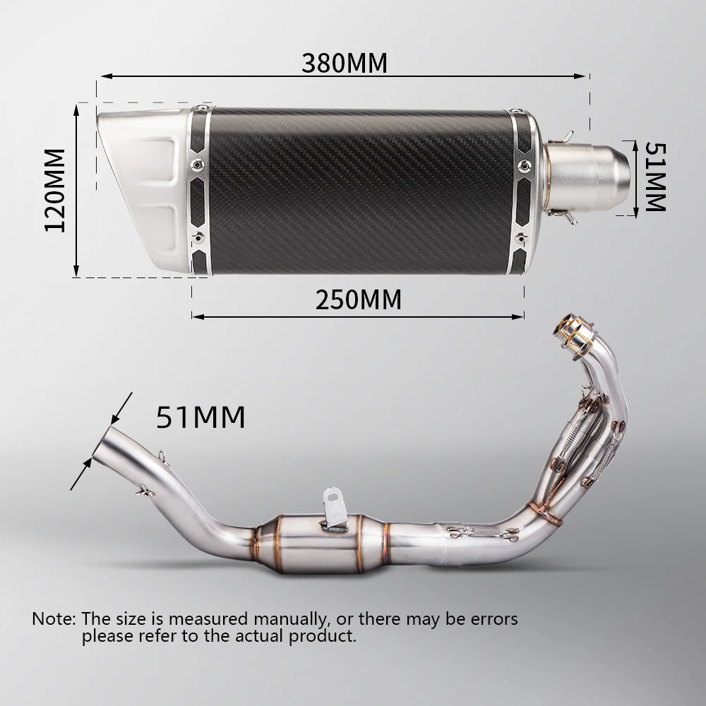 XSR900 Exhaust System For Yamaha MT09 MT09SP FZ09 Tracer 9 GT 2021-2023 Motorcycle Exhausts Pipe Headers Tube Muffler