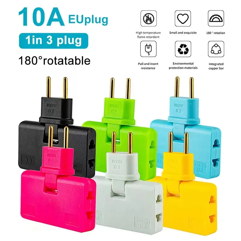 1/2pc Power Plug Adapter Foldable Extension Travel Converter Socket Portable Charging Sync Lightweight Electrical Sockets Outlet