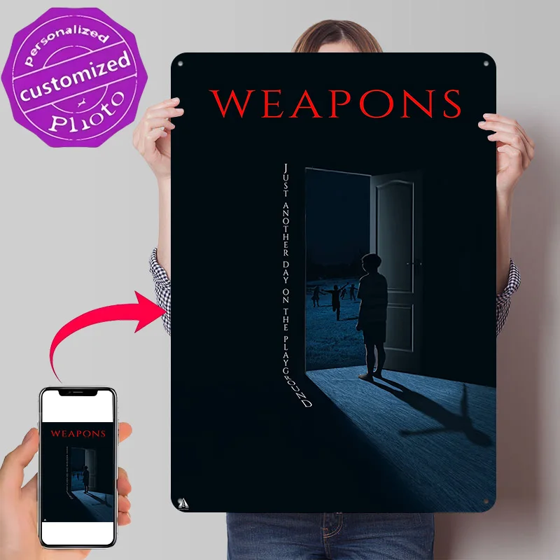 Weapons Movie 3D Printed Texture Poster Personalized Wall Art Retro Metal Tin Signs for Decor Luxury Decoration Home Decor Items