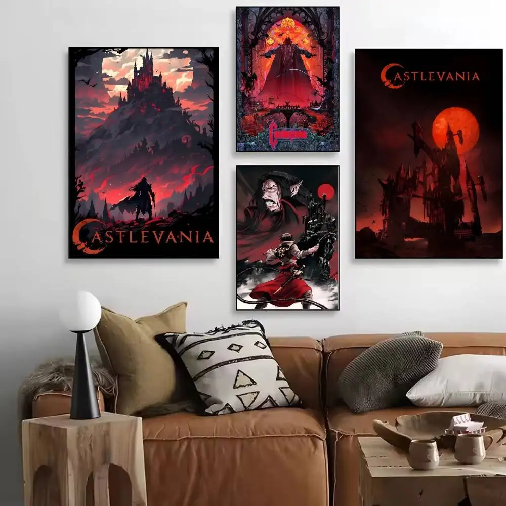 Classic Anime Game C-Castlevania Posters High Quality Self-adhesive Wall Art Decorations Color Prints Sticky