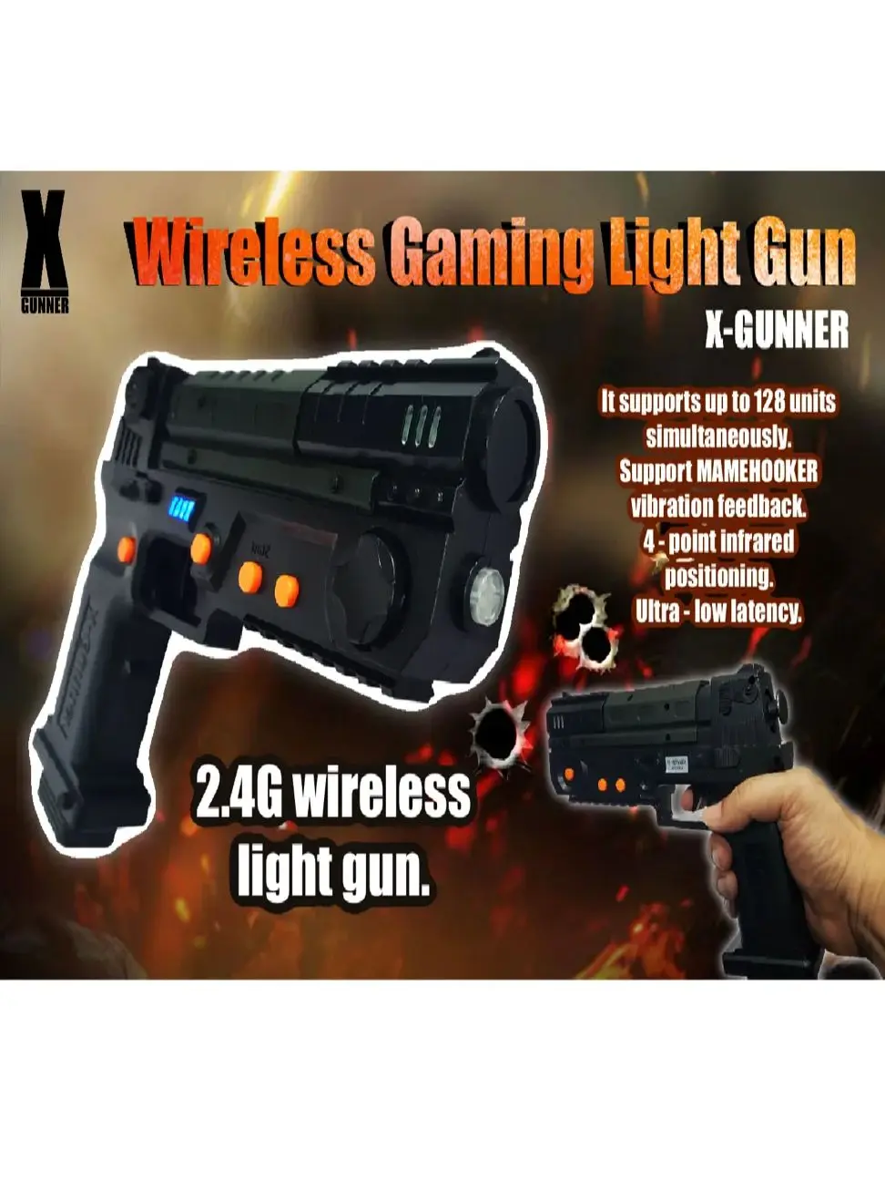 X-GUNNER XGUNNER 2.4G draadloos gaminglichtpistool, somatosensorisch pistool, ondersteunt meerdere mensen om samen te spelen - afbeelding 2
