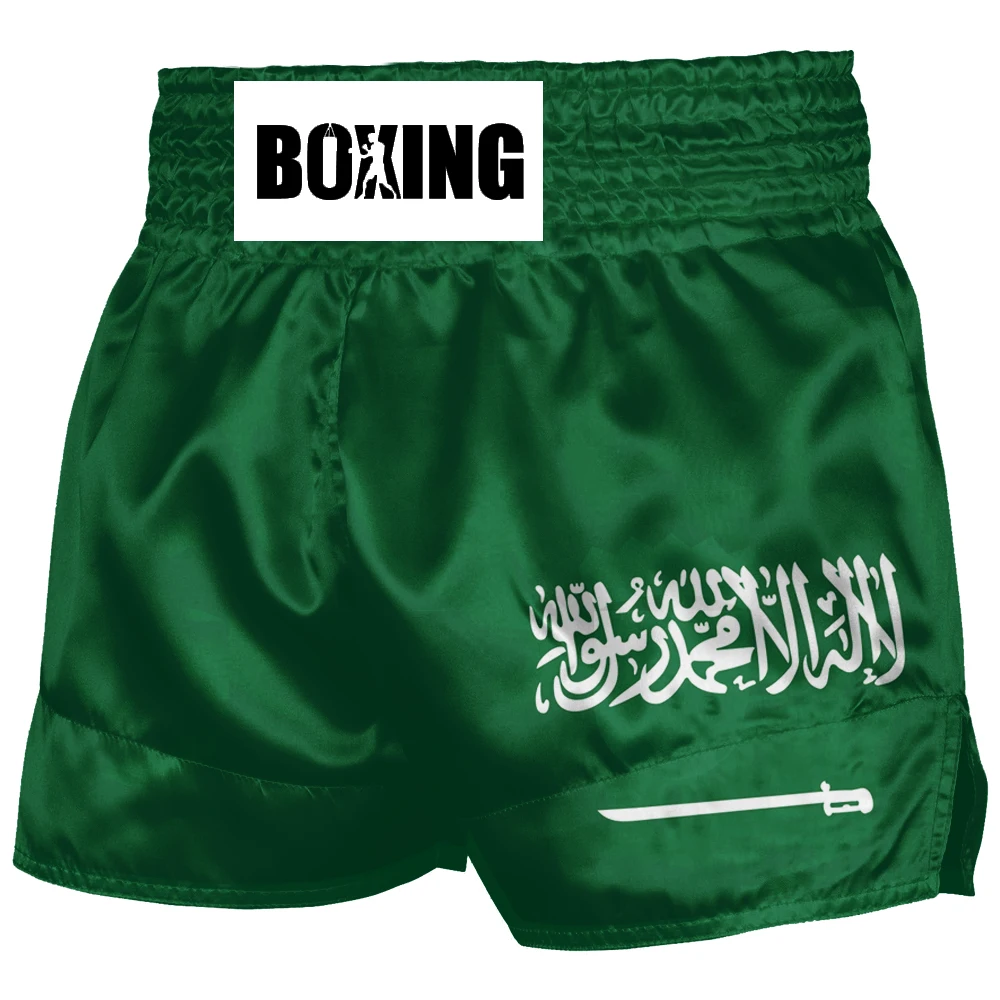 

Шорты Muay Thai, с рисунком шорты для тхэквондо, Детские и женские мужские боевые искусства, свободные шорты для тренировки бокса и MMA