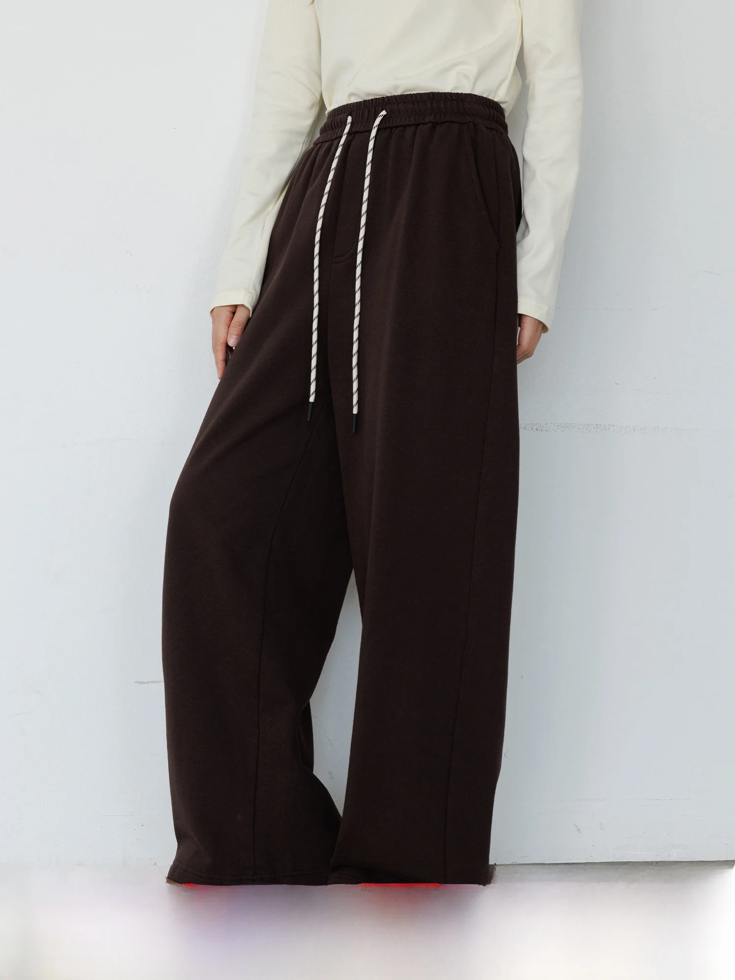 

Женские повседневные свободные брюки прямого кроя 2025 года, новые, с эластичным поясом, свободные, удлиненные, универсальные, из хлопка, для работы и отдыха