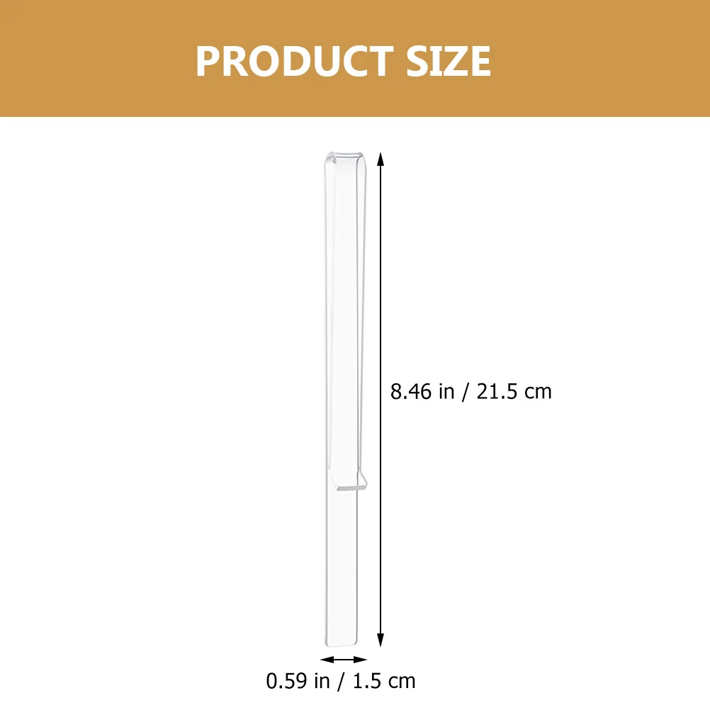 

2 Pcs Sheet Music Clip Note Clamp Book for Reading Acrylic Practical Memo Folder