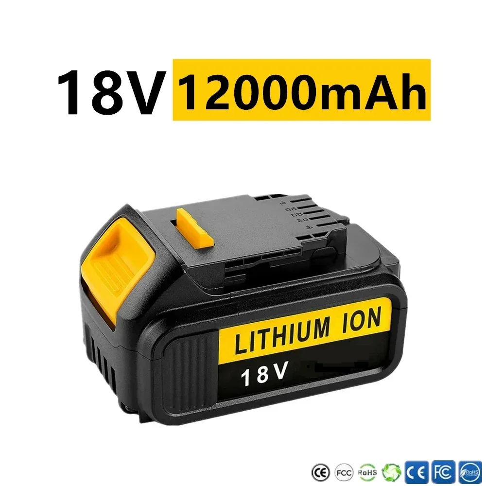 Batería Para herramienta eléctrica Dewalt, 100% Original, 12000mAh, 20V, DCB206, DCB205, DCB204-2