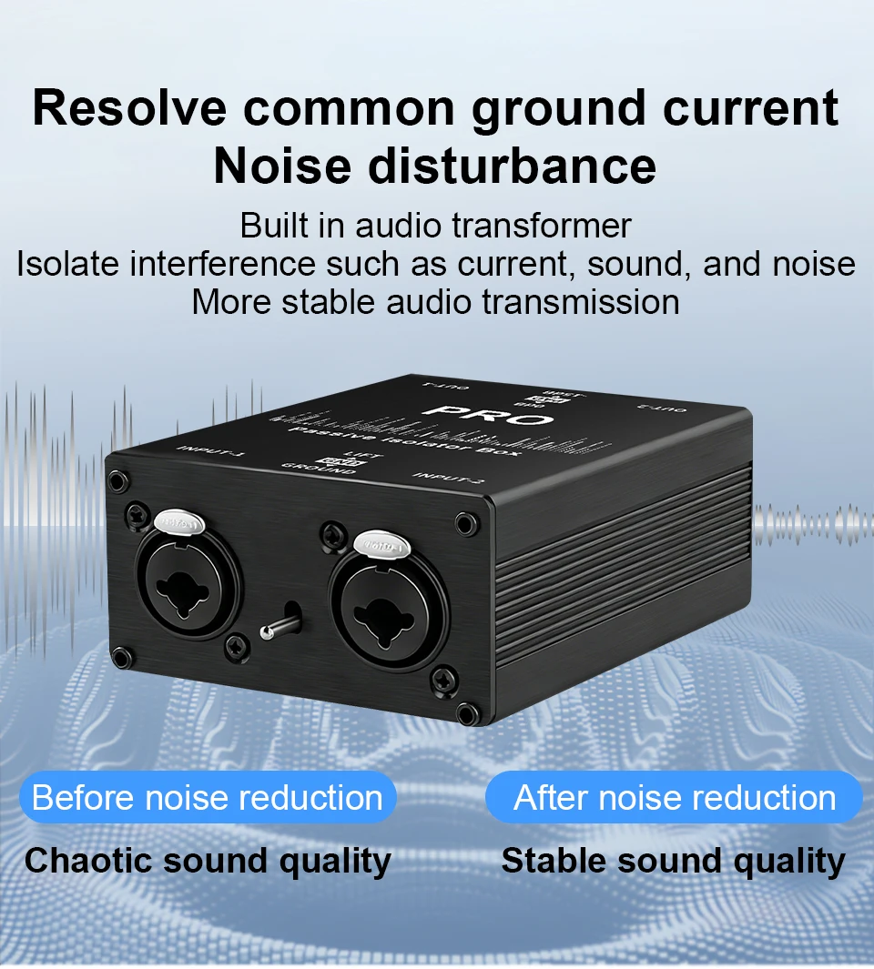 TITAK XLR Erdungsfilter Permalloy Audio-Isolator Stromunterdrücker XLR 6,35mm für Mikrofonmischer Live-Soundkarte Gerät – Detail 2