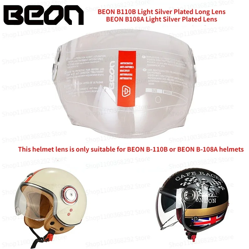 BEON Brand B110 AND B108A Motorcycle Racing Open face Helmet Visor Anti-UV Motorbike Scooter Lens