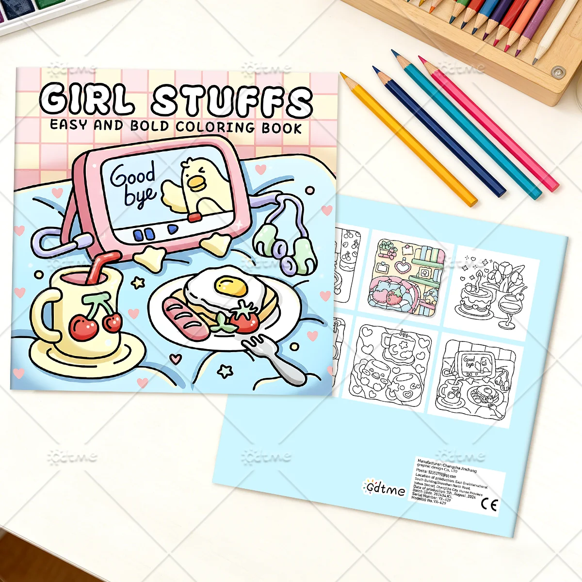 GIRL STUFFS Bold-easy Patterns Coloring Book for Adults Cute Drawing Book Perfect Gift for Party and Birthday ﻿ image 3