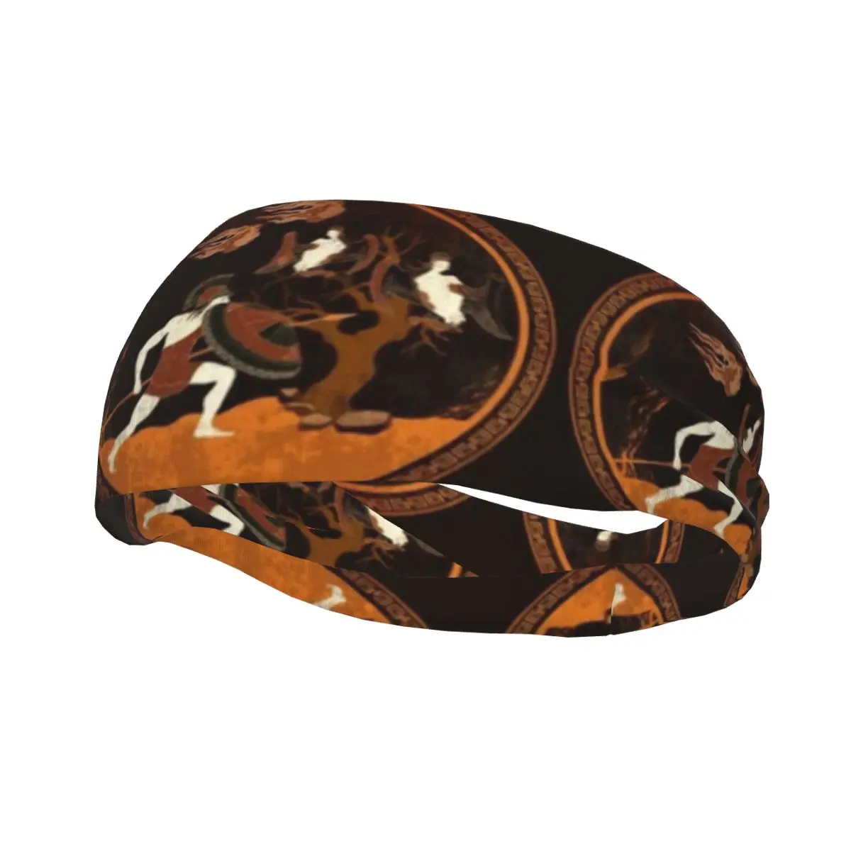 

Древняя Греция, боевая сцена, эластичная повязка для волос, повязка на голову для йоги, обруч для макияжа, повязка на голову