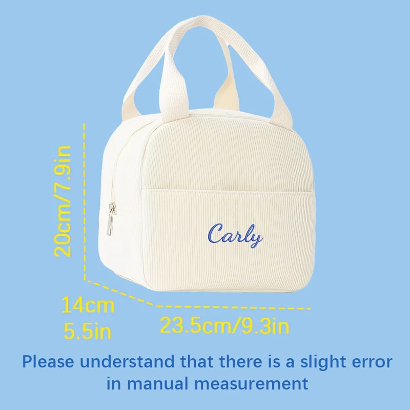 Personalisierte, thermoisolierte Lebensmittel-Tasche für Kinder, Schultaschen für Paare, Unisex, tragbare Lebensmittel-Aufbewahrungstasche, Studenten-Lunchbag – Detail 9