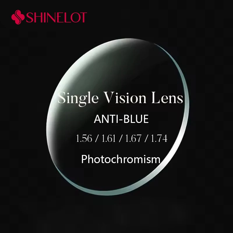 

A Pair Customized Optical Lens Anti Blue Light Prescription Non Spherical Myopia Hyperopia Photochromic Lens