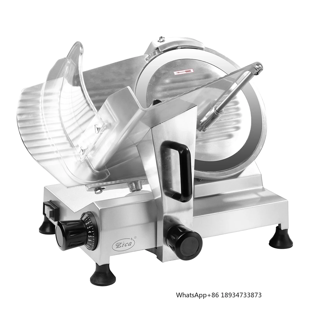 

Hualing 10\" Electric Meat Slicer Chrome-Plated Stainless Steel Blade Commercial Cheese & Ham Slicer for Home Use New Condition