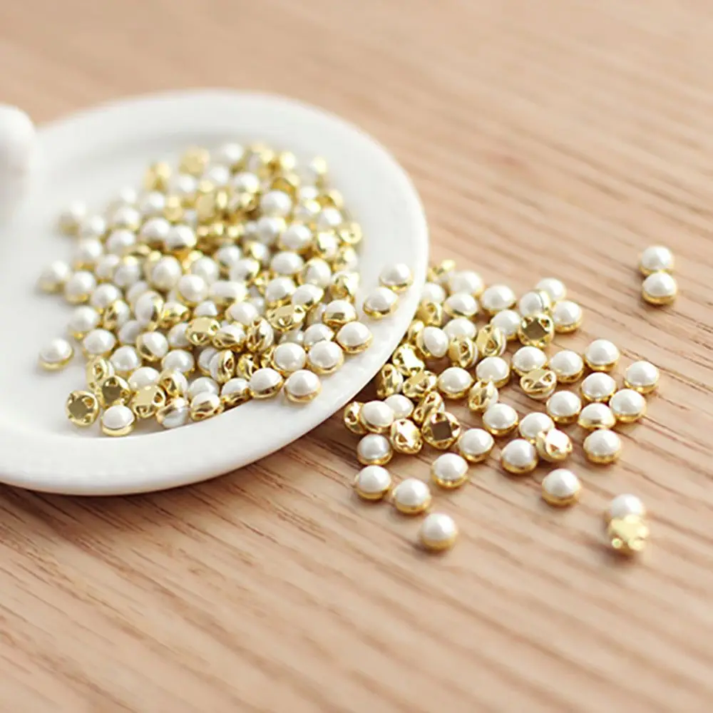 50 szt. Urocze Koraliki do Szycia Ubranek dla Lalek DIY DIY BJD Blythe Pullip Miniaturowe Guziki Perłowe