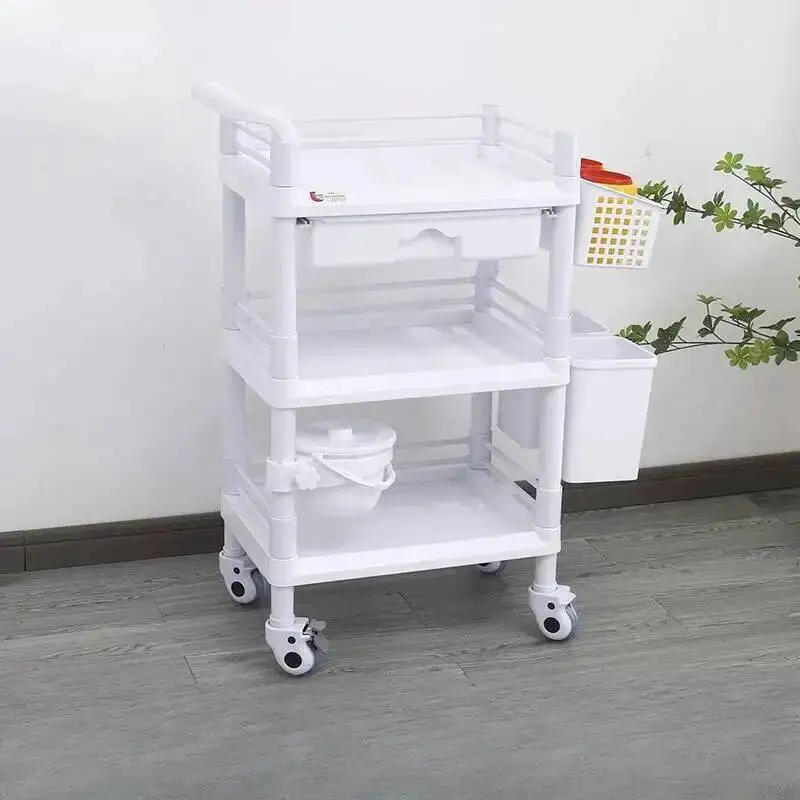 Simple Cart Rolling Makeup Salon Trolley Storage Beauty Salon Trolley Cosmetic Manicure Carrito Auxiliar Salon Furniture BL50ST