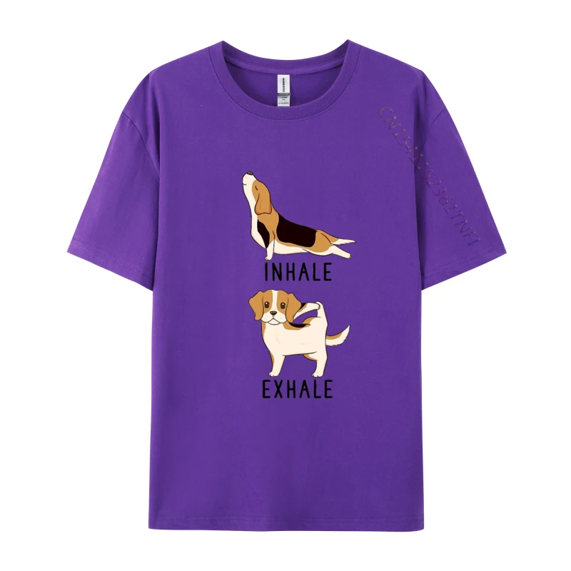 بيجل يوجا تيشيرت للرجال ، تيشيرتات قطنية فكاهية ، تيشيرت مطبوع عليه أنيمي هاراجو ، استنشق ، زفير