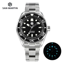 San Martin Men Mechanical Wristwatches Miyota 8215 Automatic Men's Watches Stainless Bracelet BGW9 Luminous 200m Waterproof