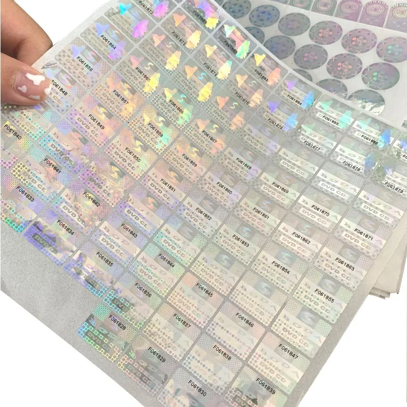1000Pcs Anti Counterfeit Labels Custom Laser Logo Printing Disposable Security Stickers For Cosmetic Electronic Goods