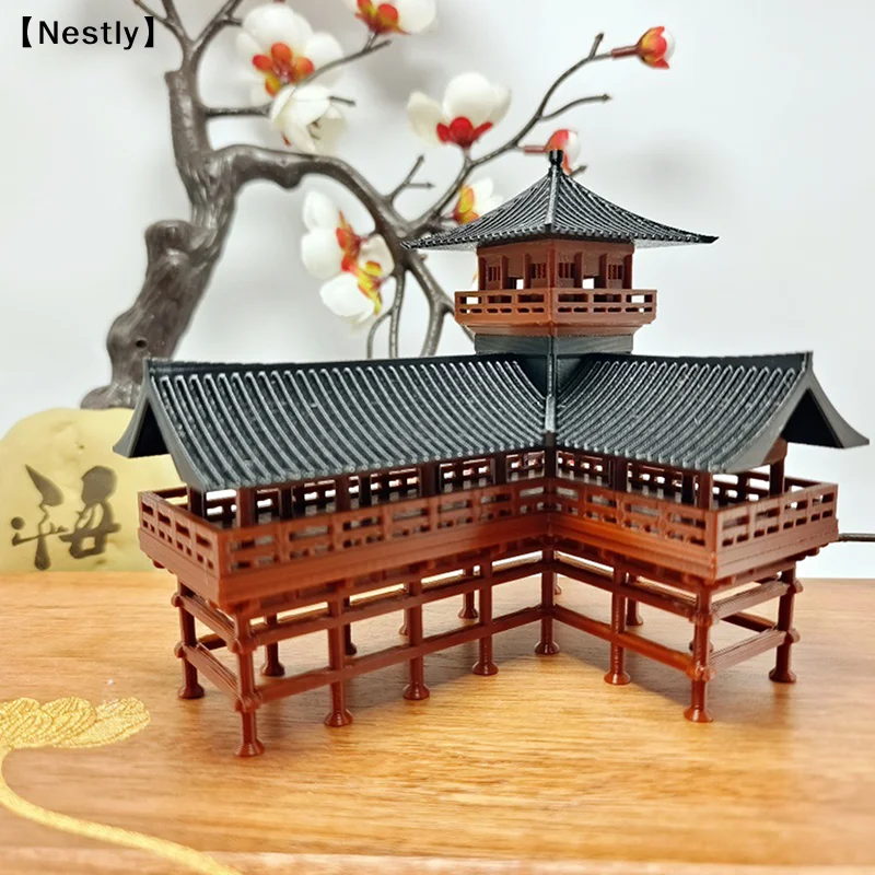 Estatua de Belvedere, modelo de edificio antiguo, decoraciones de pabellón japonés, jardín zen en miniatura, adornos para acuario y bonsái〔Nest〕