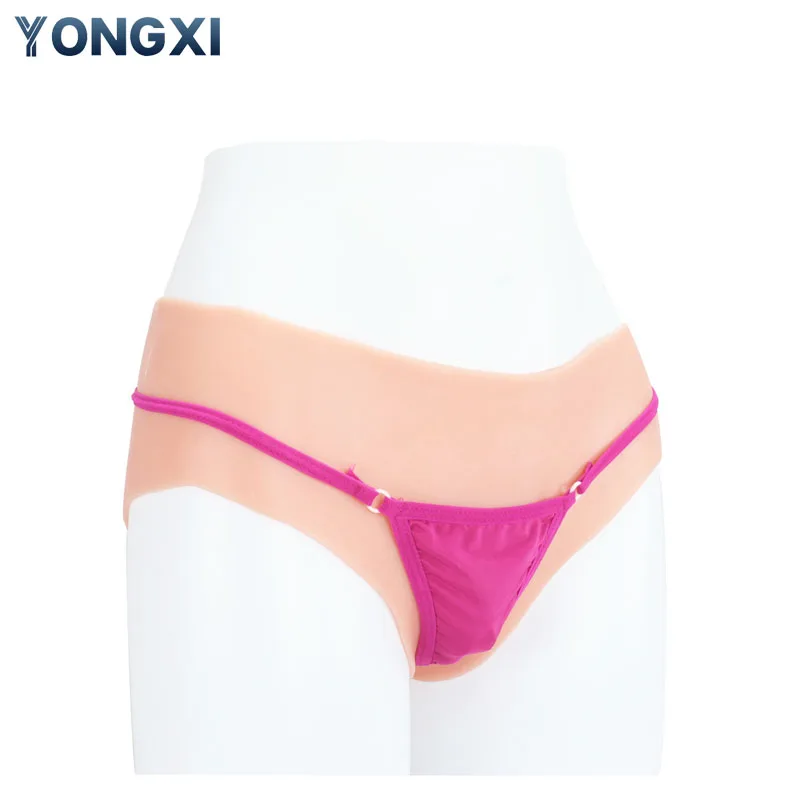 YONGXI Simulated Silicone Fake Vagina Underwear Briefs Panties Hiding Penis For Crossdresser Transgender Shemale Dragqueen Gays