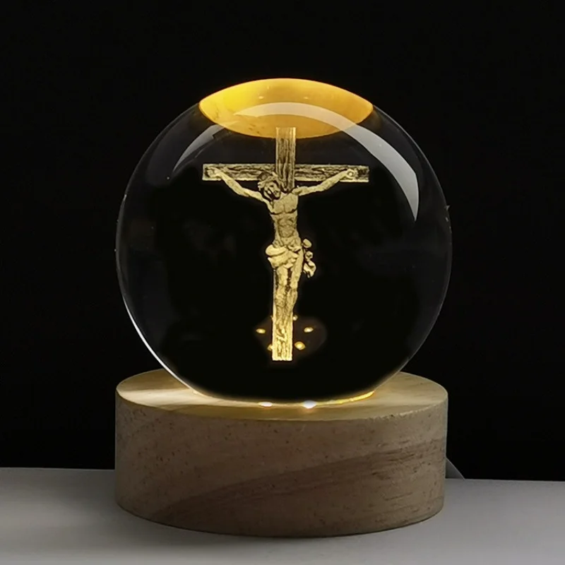 Crystal Ball Jesus Angel Maria Creative Desktop Decoration Hot Selling and Hot Selling Products Sphere Balls Home Accessories