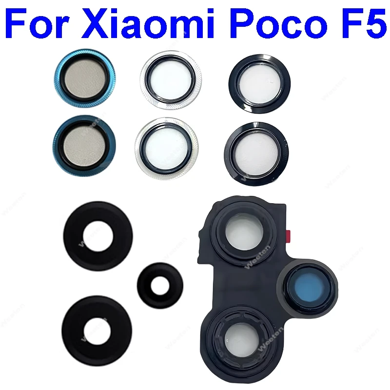 

Стеклянная рамка для объектива задней камеры Xiaomi Poco F5 23049PCD8G, 23049PCD8I, запасные части для основной задней камеры