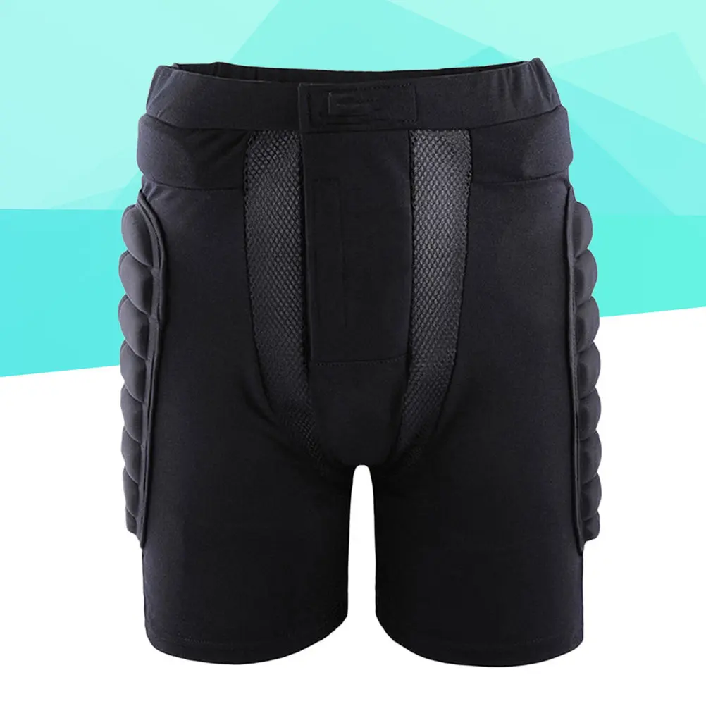 

Black Snowboarding Protective Pants for Skiing Skating Hockey Cycling Mountain Biking with Thick Cotton Eva Padding
