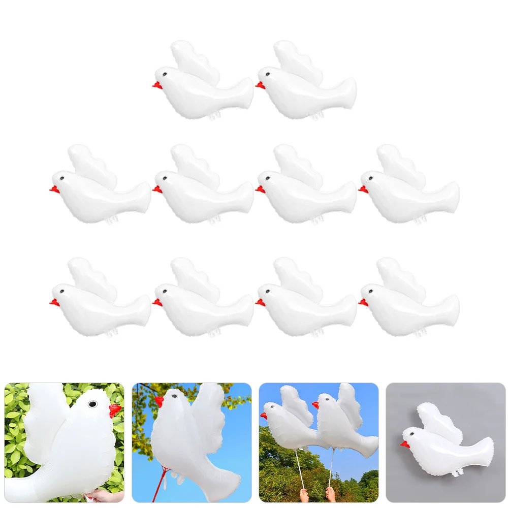 10 Pcs Party Decoration Balloons Bubble Blower Decorations Number Pigeon Favors Memorial for Wedding Father