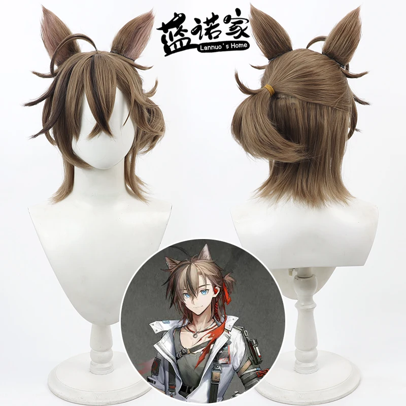 

Anime Arknights Ironwood Cos Cosplay Wig Halloween Carnival Party Props Synthetic Hair Heat Resistant Fiber + Wig Cap
