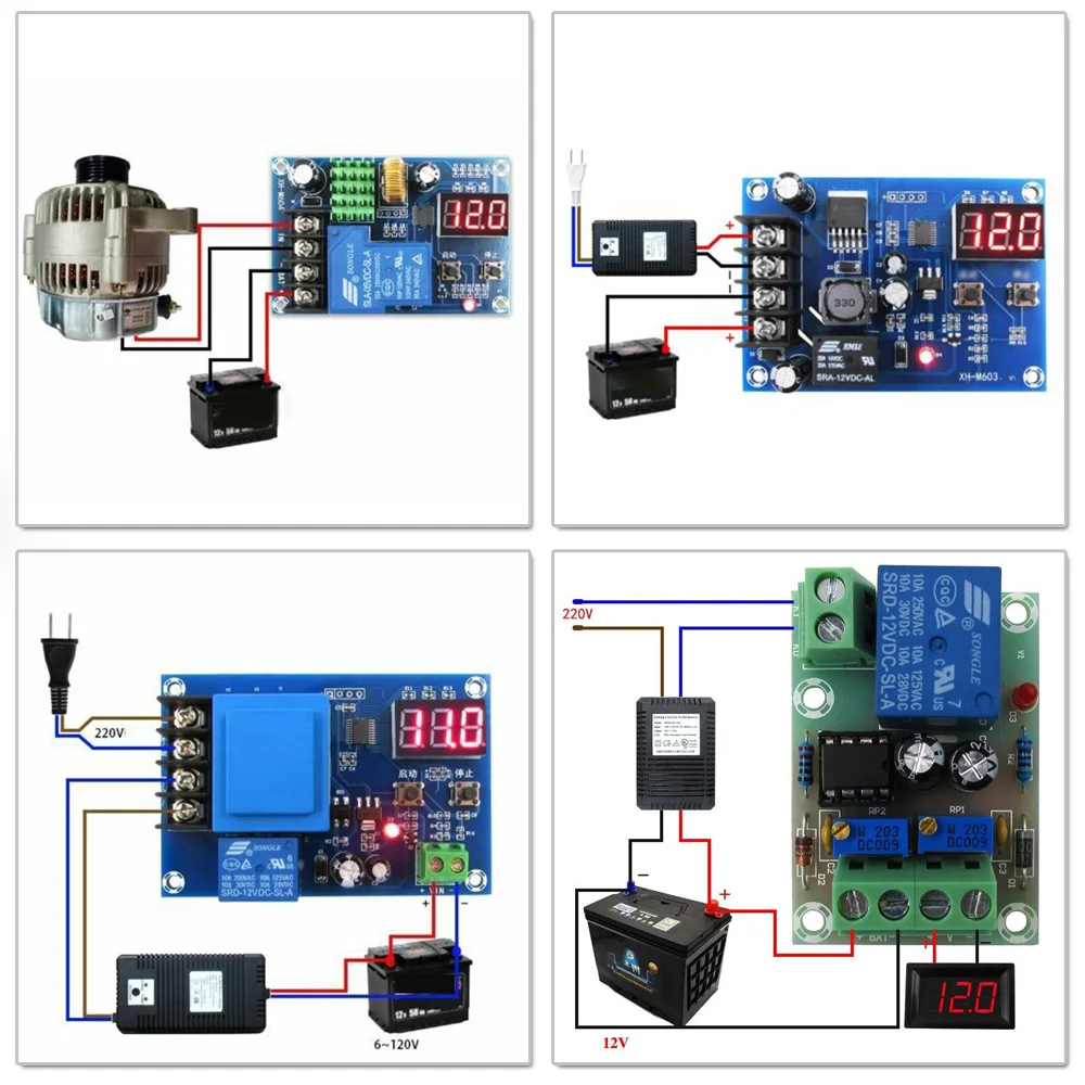 Płytka Sterująca Ładowaniem Akumulatora 12V/24V 6-60V Moduł Przełącznika Zasilania Ładowarki Do Urządzeń Elektrycznych Narzędzi Akcesoria