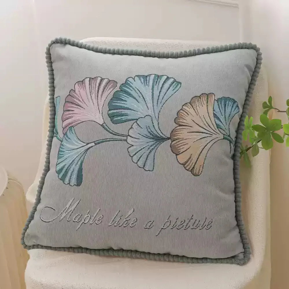 Square Chenille Jacquard Nap Pillow Cozy Back Pillow Sleeping Neck Cushion Headrest Beb Sleeping Pillow For Home Sofa Bedside
