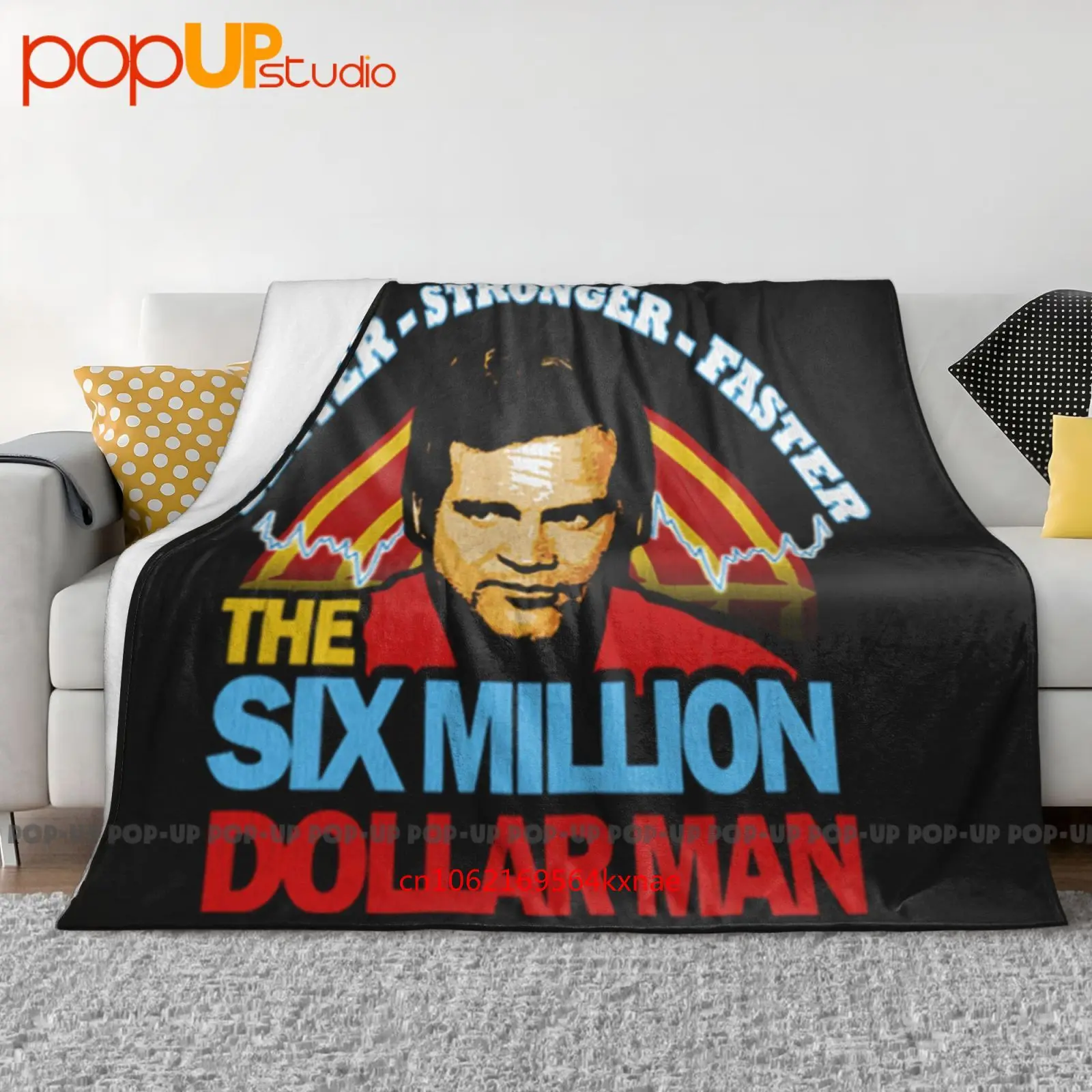 Seis milhões de dólares inspirados nos EUA 70S TV Show Cobertor ultramacio colcha capa de sofá de inverno capas de cama