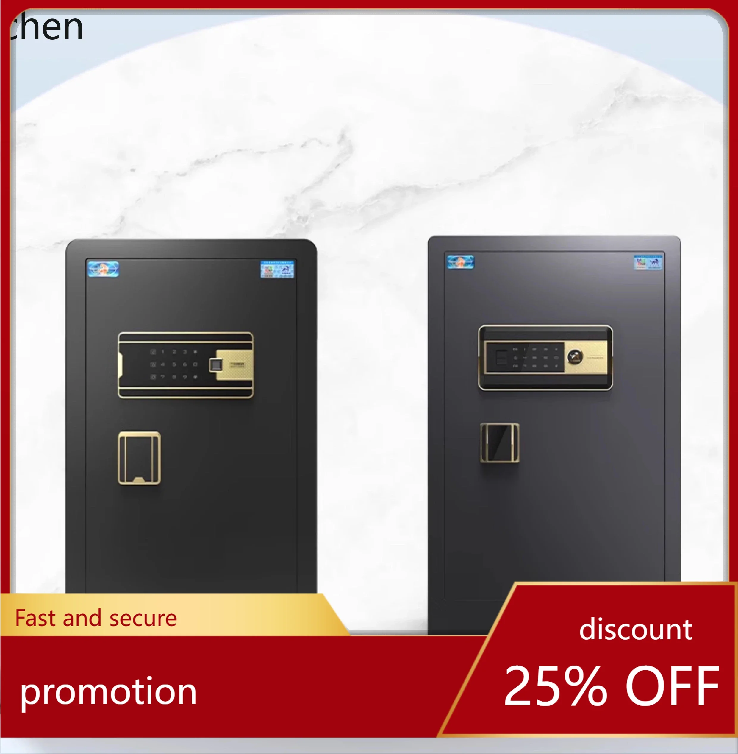ZML Safe Box Home Small Anti-theft Fingerprint Password Safe Box Office