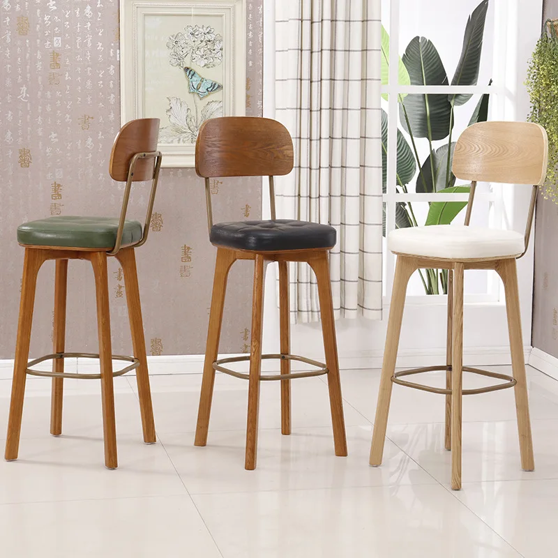 High-footed stool manufacturers directly sell retro metal stools, soft seat cushions, home restaurants, bar tables