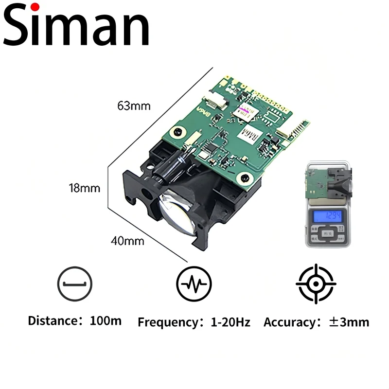 New New SDBM-100 Laser Distance Measurement Kit with Programmable Offset and Address Setting 3mm Accuracy UART Output