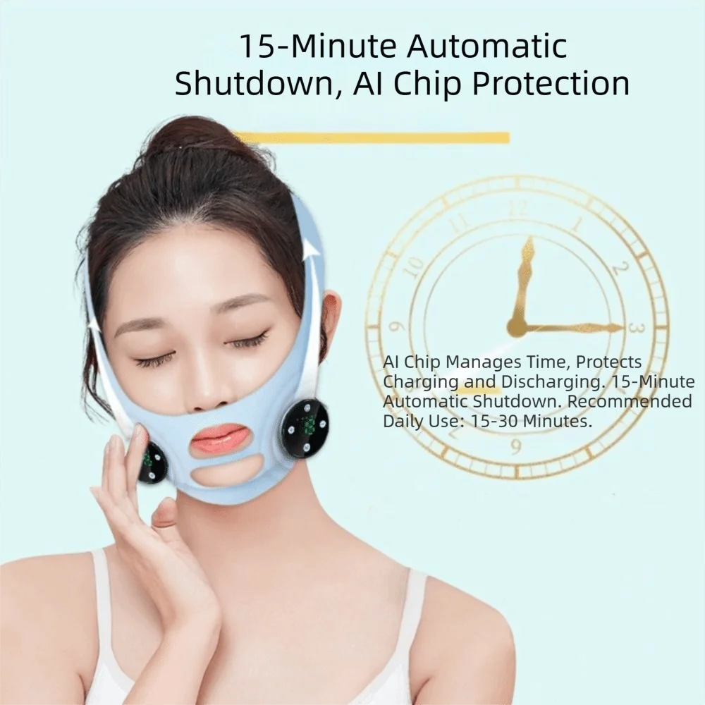 Thin Face V Face Lifting Bandage EMS Microcurrent Smart Pulse V Face Lifting Mask Firming Facial Skin Tightening
