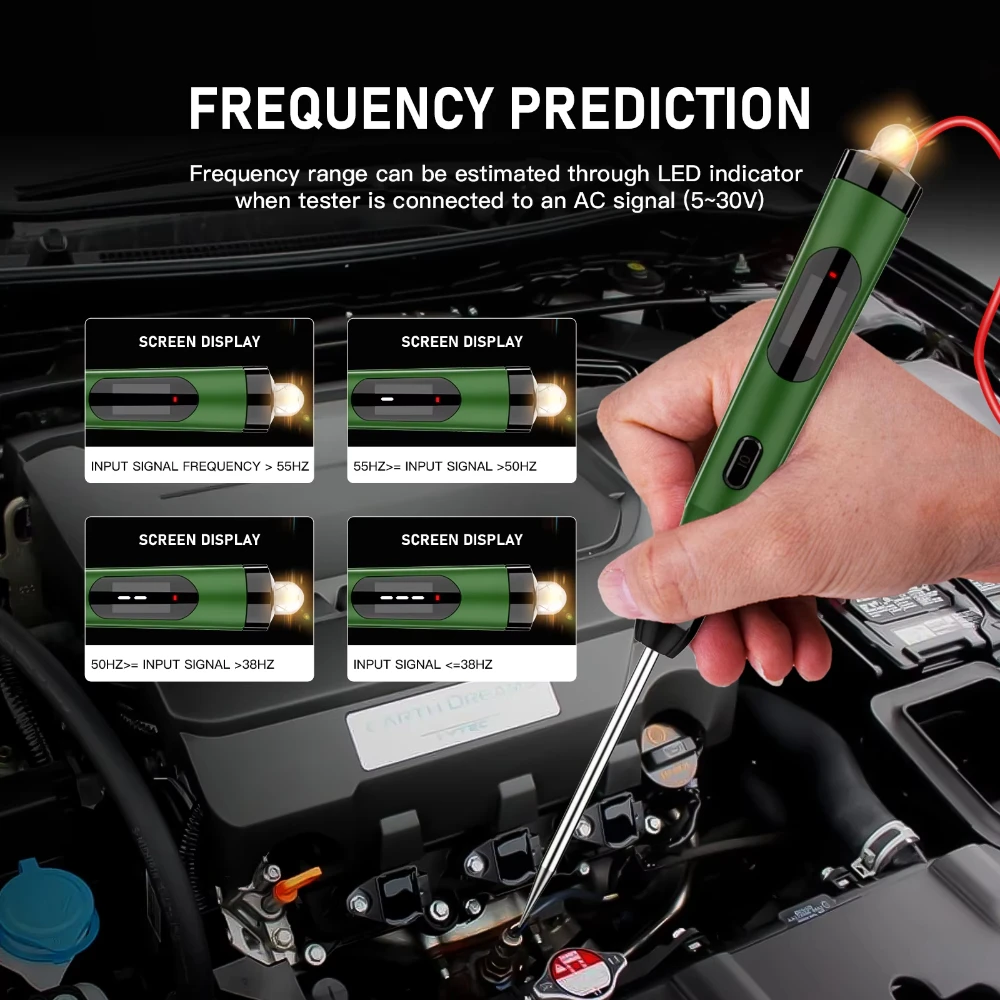 JDiag P50 5V-30V Car Electrical Circuit Tester Probe Digital Display Circuit Test Pen Car Circuit Tester Lamp Voltage Test Pen