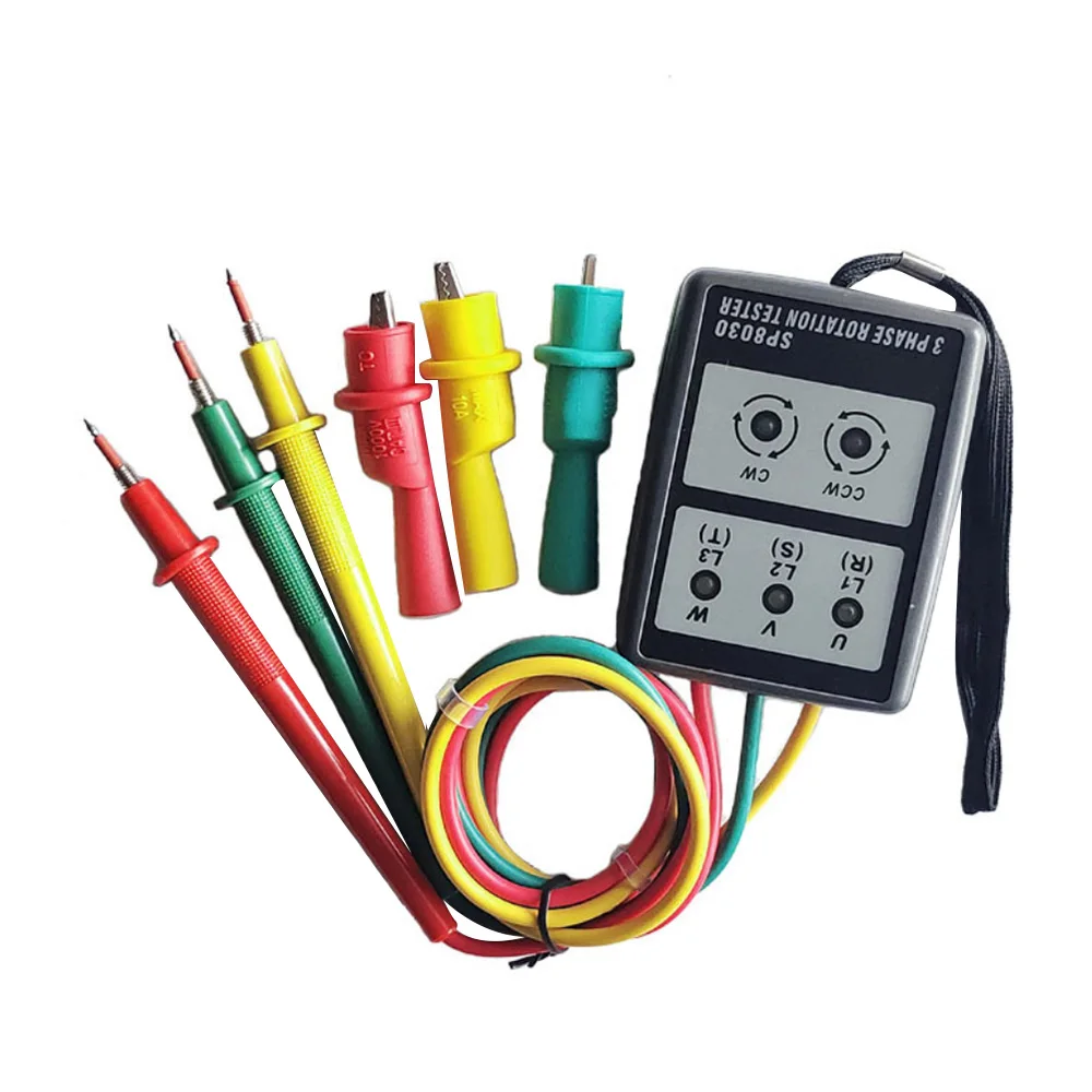 Imagem -05 - Digital Fase Indicador Detector Fase Tester Rotação Led Buzzer Fase Sequência Medidor Tester de Tensão ac Sp8030 60v600v