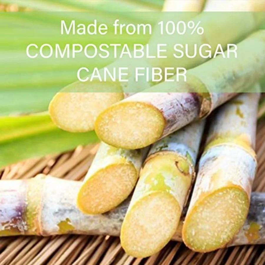 100% Compostable Natural Plant Fiber Plate, 6-Inch, Case